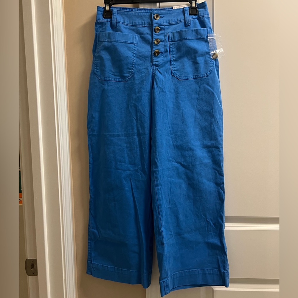 High rise wide leg pants